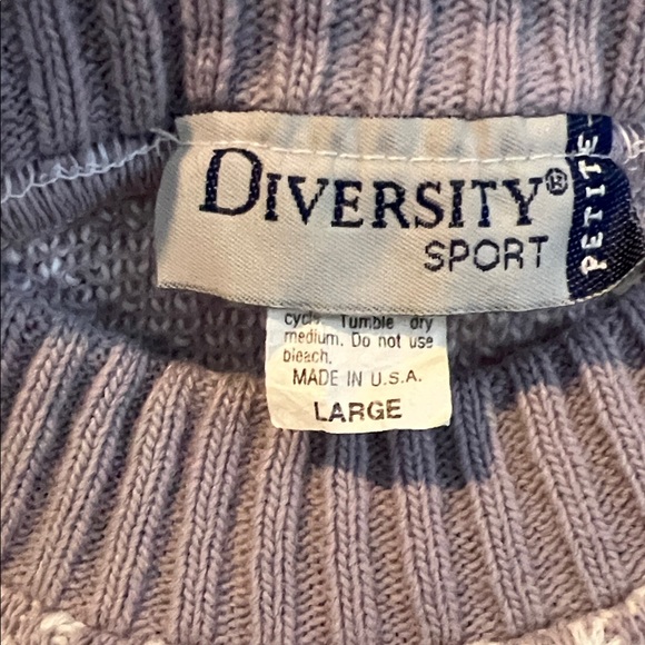 Lavender and White Patterned Sweater - Picture 2 of 5